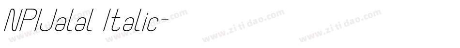 NPIJalal Italic字体转换
